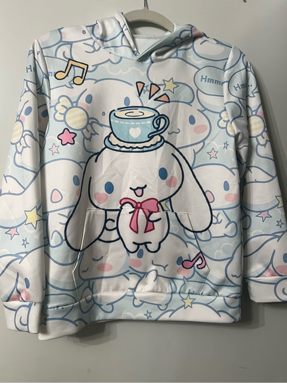 Kids White Pastel Character Hoodie